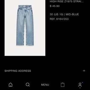 High Rise Straight Leg Jeans in Mid-Blue